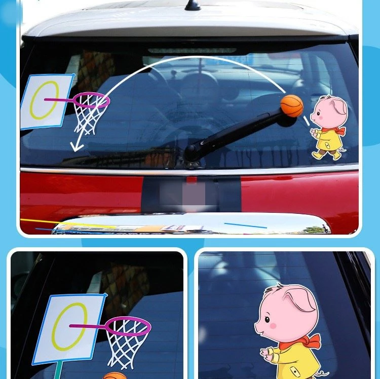 3d peppa pig 3D car window wiper sticker