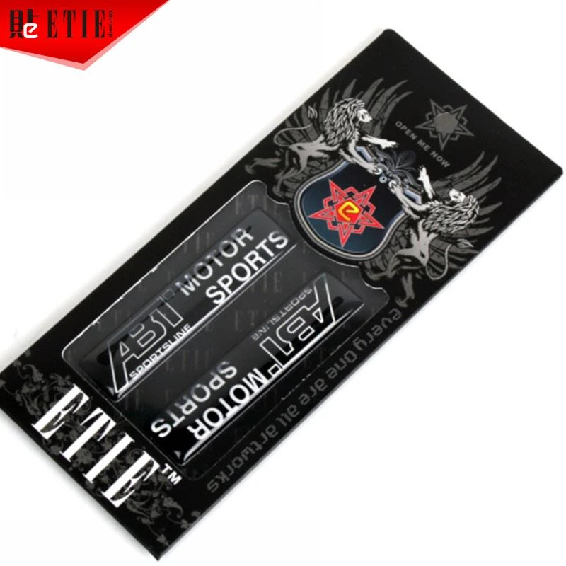 ABT aluminum epoxy auto emblem badge