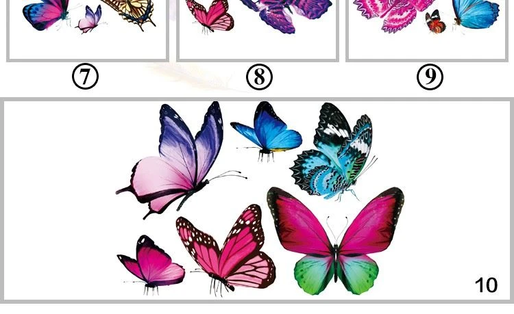 3D butterfly decal