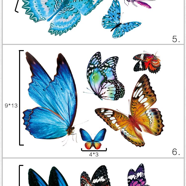 UV printing butterfly stickers