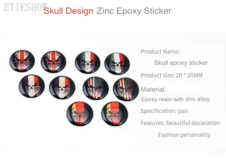 epoxy skull sticker epoxy skull sticker