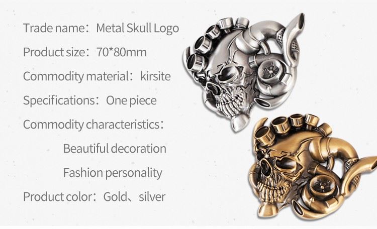 skull logo metal badge skull logo metal badge