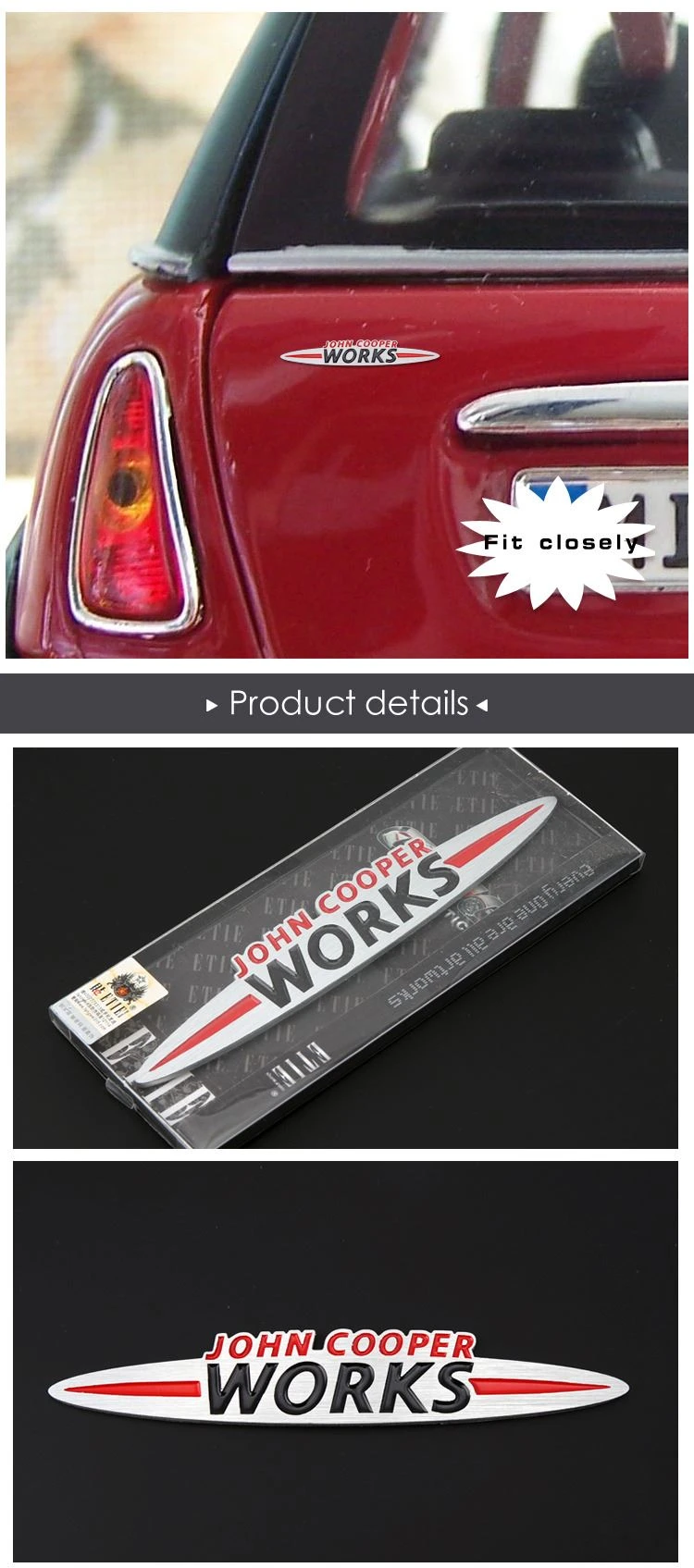MINI works aluminum badges MINI works aluminum badges