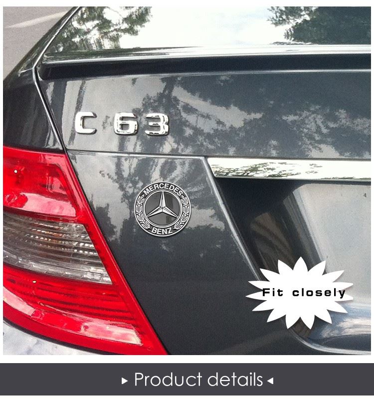 benz emblem aluminum badge plate