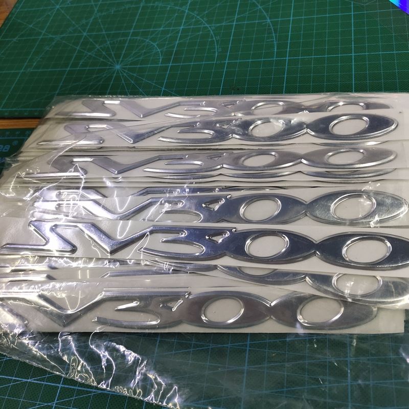 silver PVC sticker