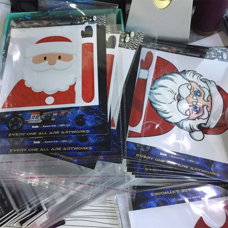 Christmas wiper tag sticker