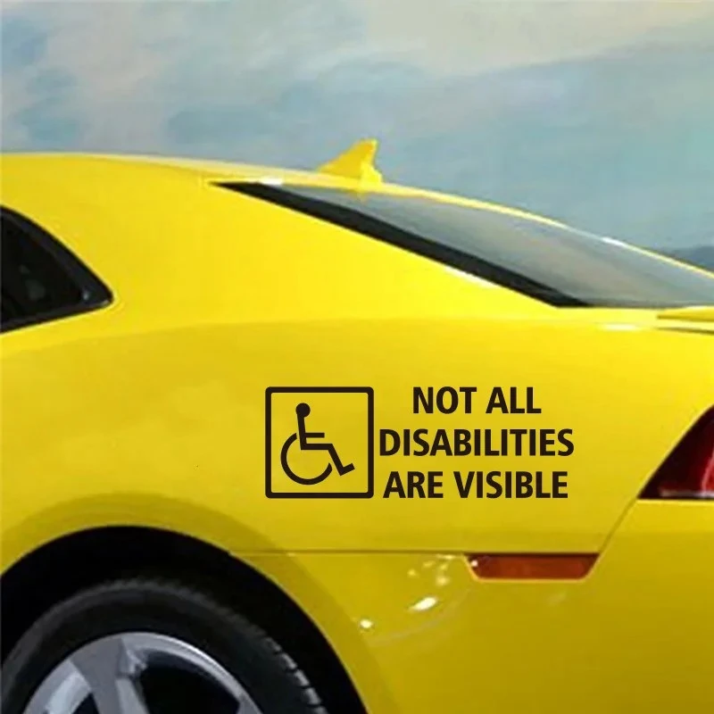 'Not All Disabilities Are Visible' Car Decal best