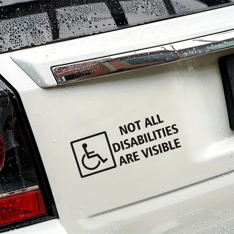 'Not All Disabilities Are Visible' Car Decal high quality