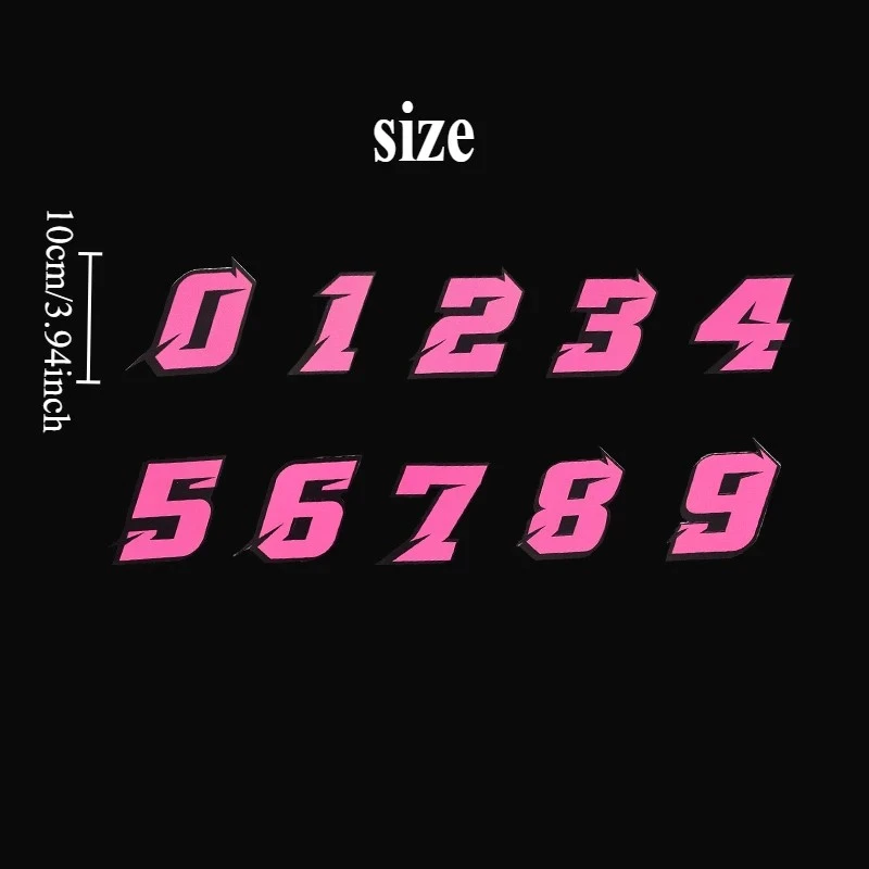 0123456789 Pink Number Motorcycle Stickers factory