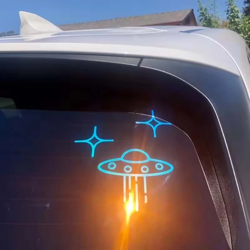ET11361# UFO Space Alien Vinyl Decals