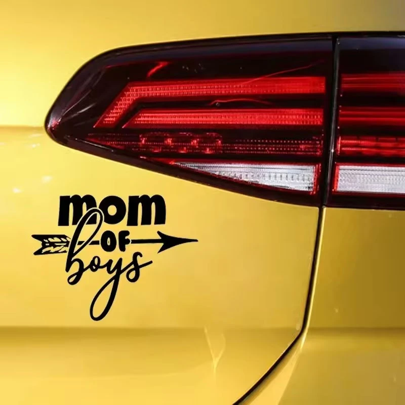 Boy And Mom Car Window Bumper Sticker