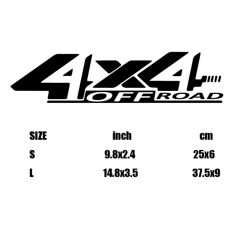 SUV 4x4 Waterproof Decals