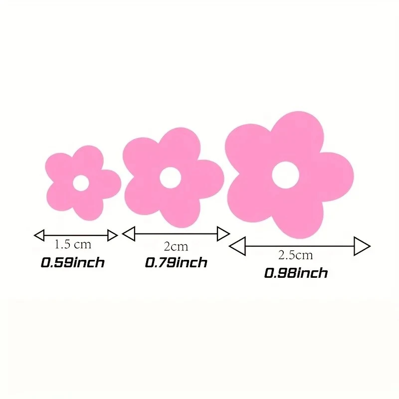 12pcs 다채로운 꽃 장식 비닐 데칼