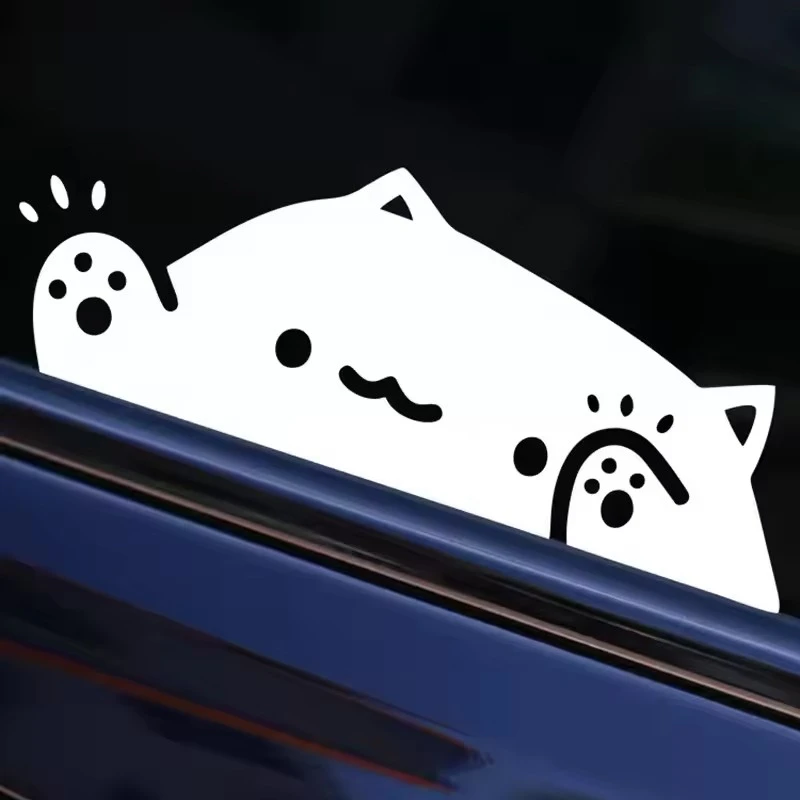 다채로운 레이저 귀여운 고양이 자동차 스티커