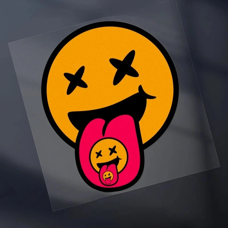 1PC Creative Smiley Face Motorcycle Stickers suppliers