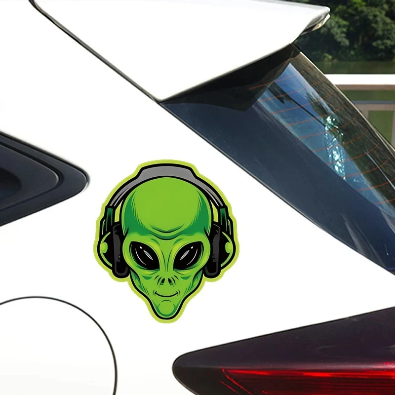 1pc Motorcycle Decal, Green Alien Character And Fun Decal suppliers
