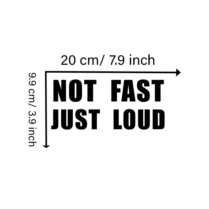 Car Window Sticker Not Fast Just Loud