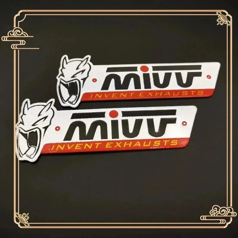 2PCS 3D Aluminum Heat-Resistant Motorcycle Sticker high quality