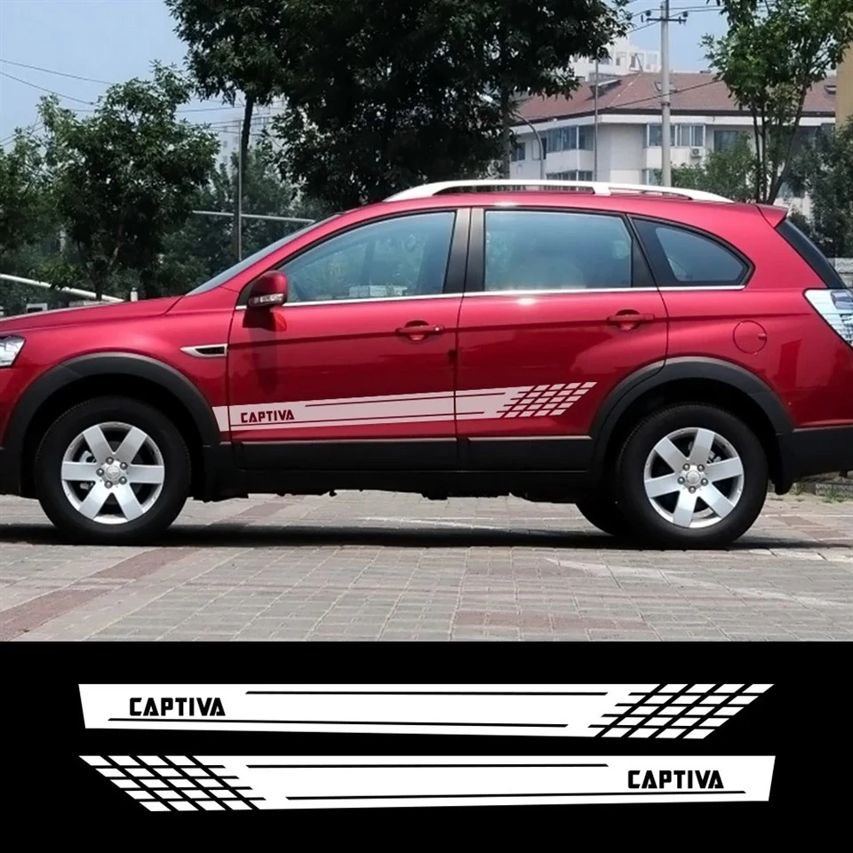 Chevrolet Captiva를위한 2pcs 자동차 도어 사이드 스티커