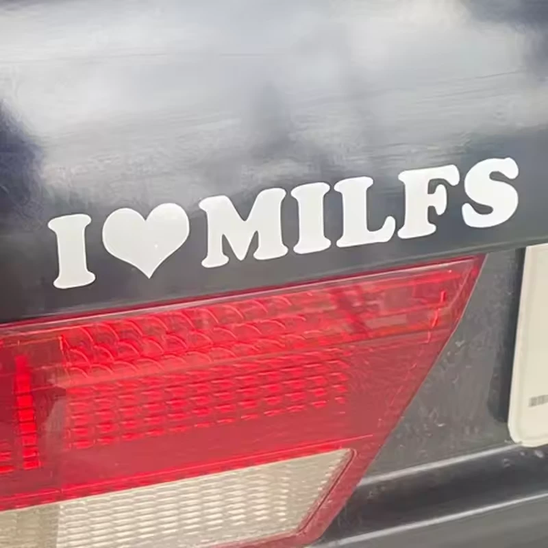 I Love Milfs Car Sticker