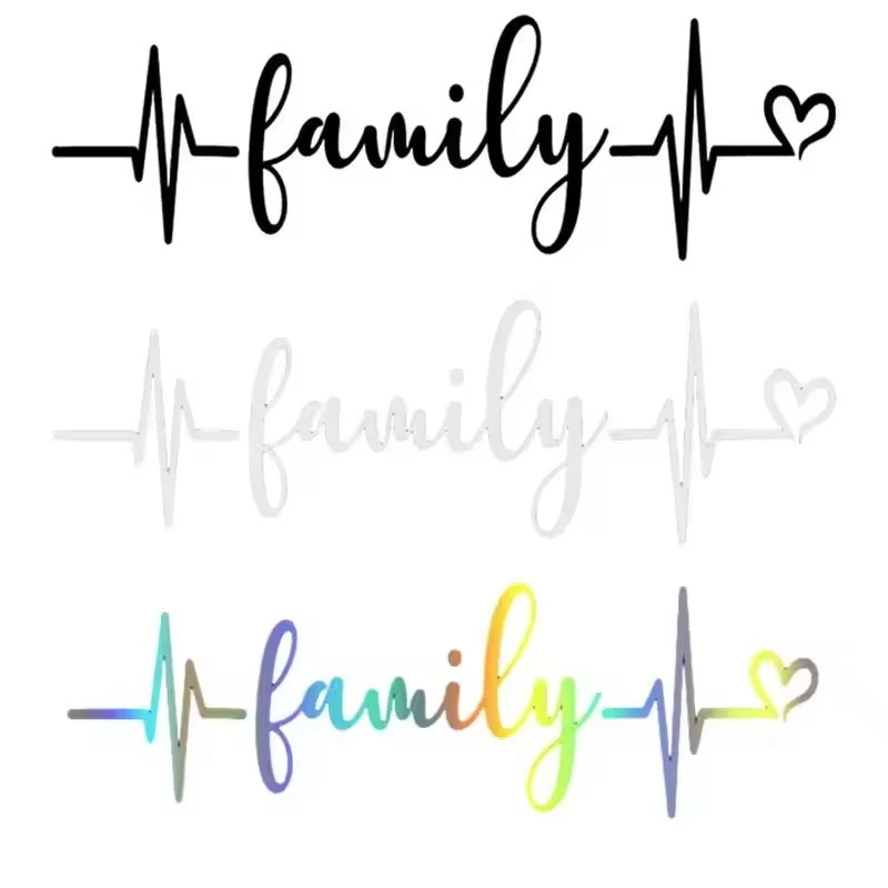 Decals Of Family Heartbeat Die Cut