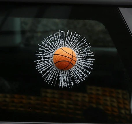 3D Broken Glass Car Sticker