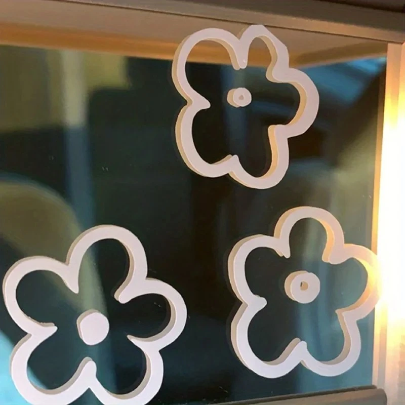 3pcs Floral Car Interior Mirror Decals Car Stickers factory