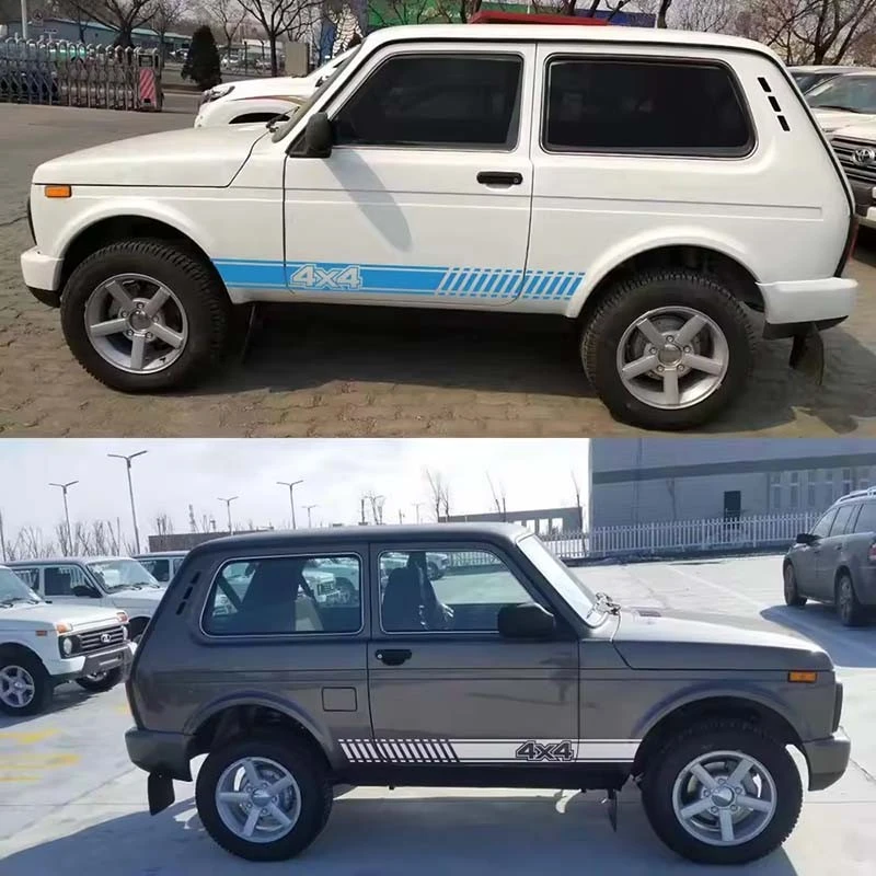 자동차 긴 측면 줄무늬 스티커 비닐