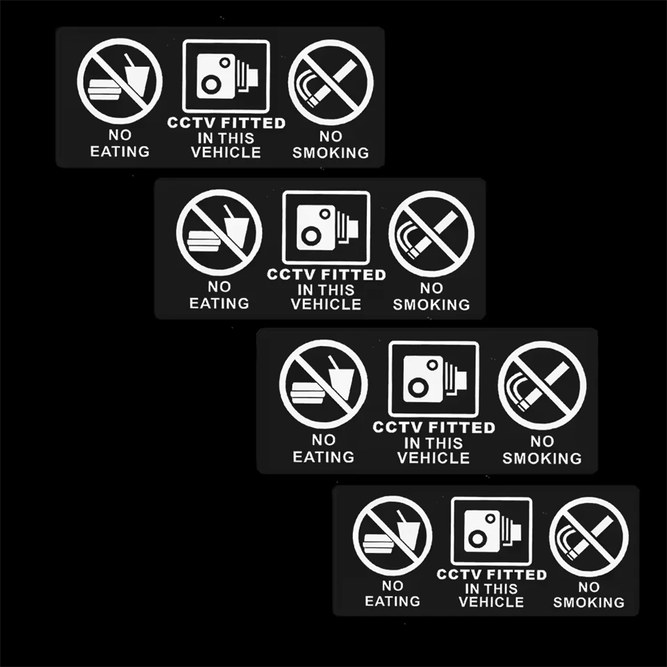 Eating No Drinking CCTV Fitted Sticker