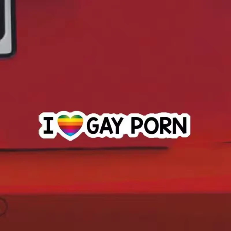 I Love Gay Porn Sticker For Car