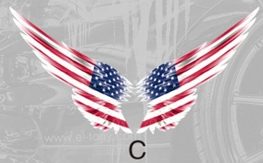The Car Flag Pattern Wing Shaped Sticker