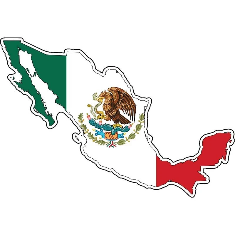 Mexico Flag Waterproof Stickers