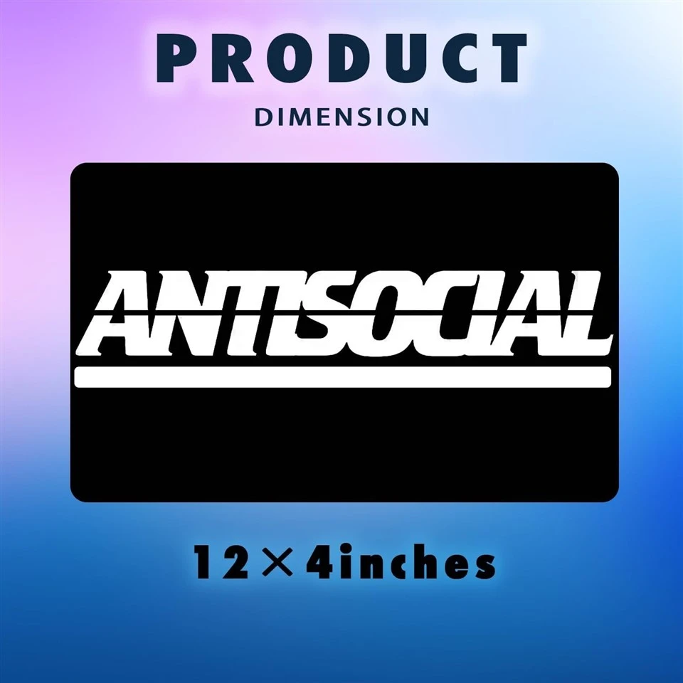 Stickers Antisocial Letters Reflective