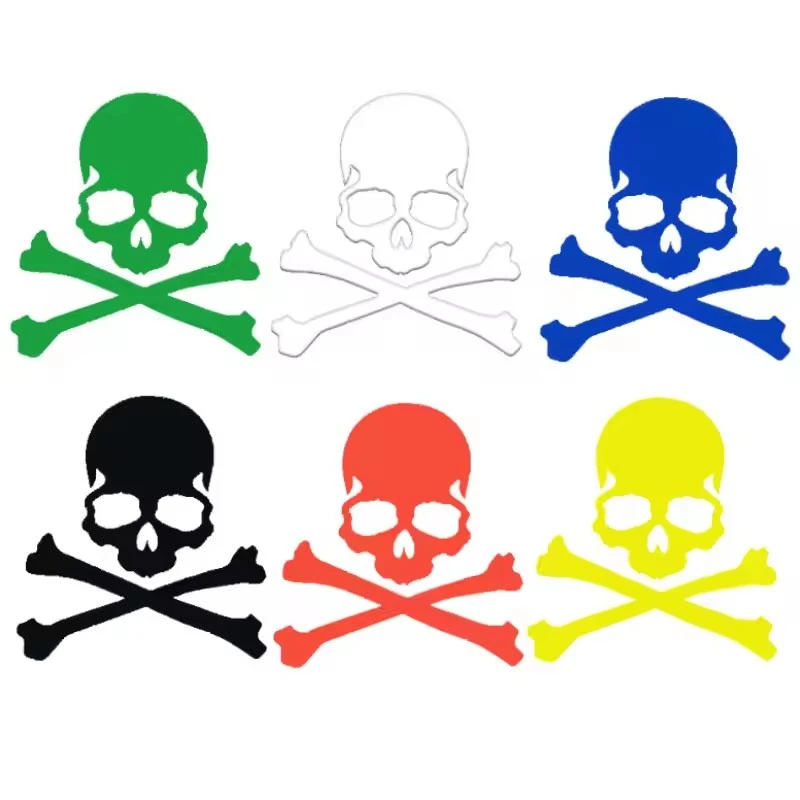 Skull Mountain Bicycle Reflector Decal