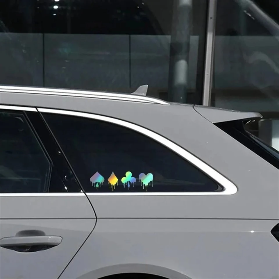 Poker Pattern Decals Motorcycle Car Sticker