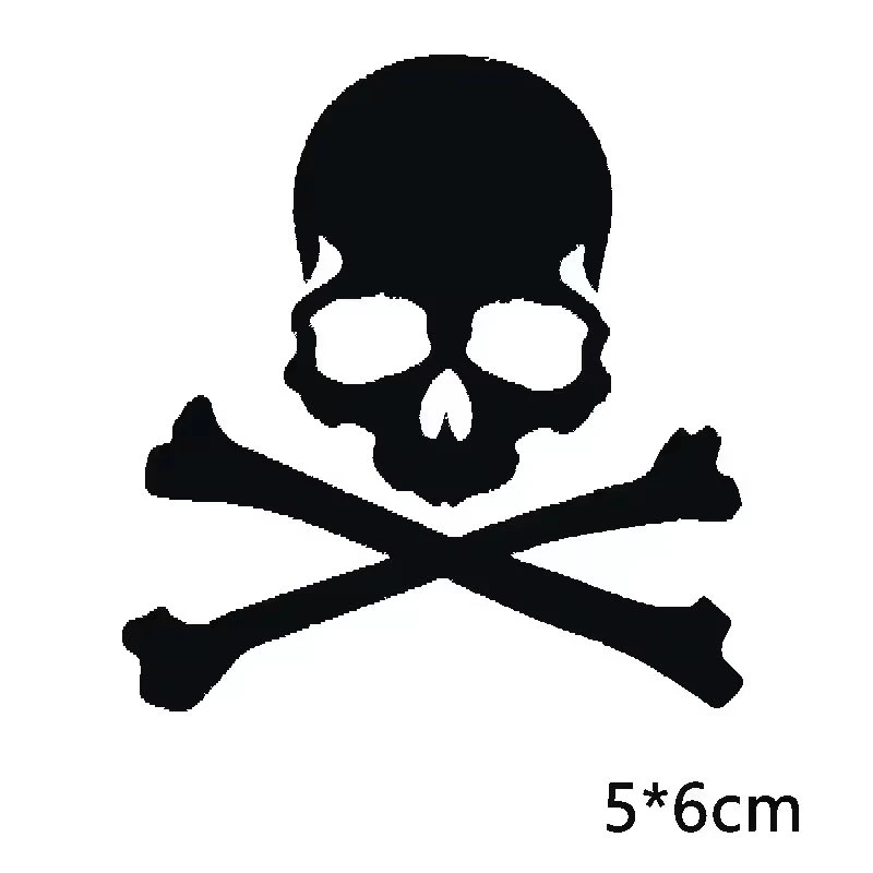 Skull Mountain Bicycle Reflector Decal