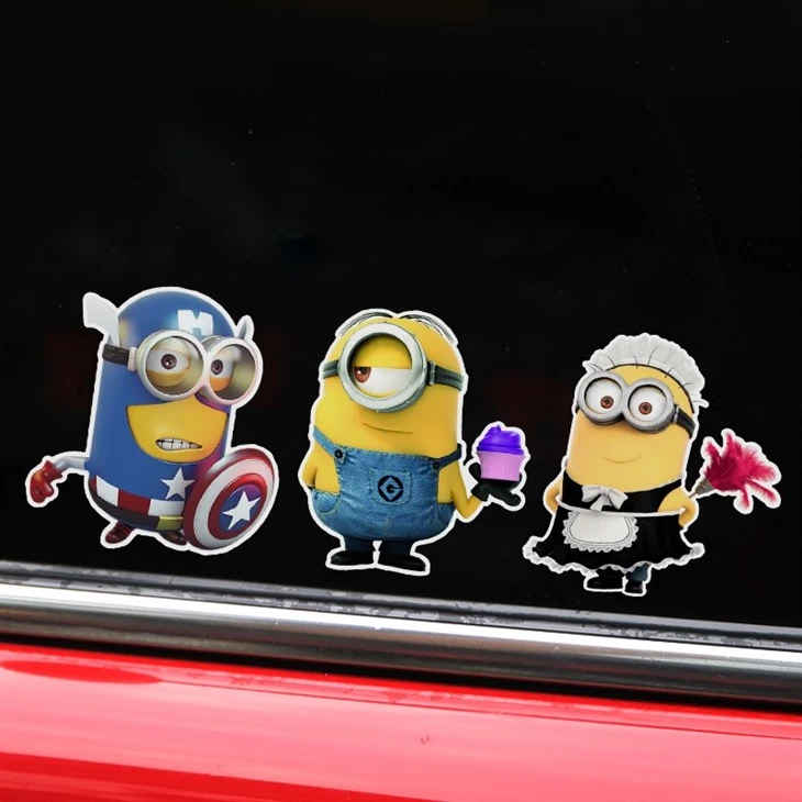 Vinyl Car Sticker Minions Cartoon Waterproof