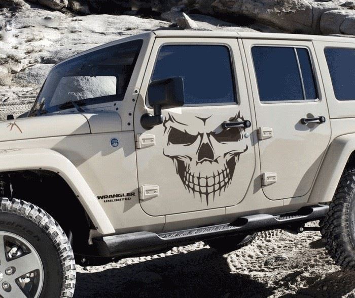 Car Skeleton Style Custom Size Decal