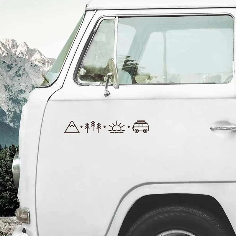 Van Camping Decals Decor