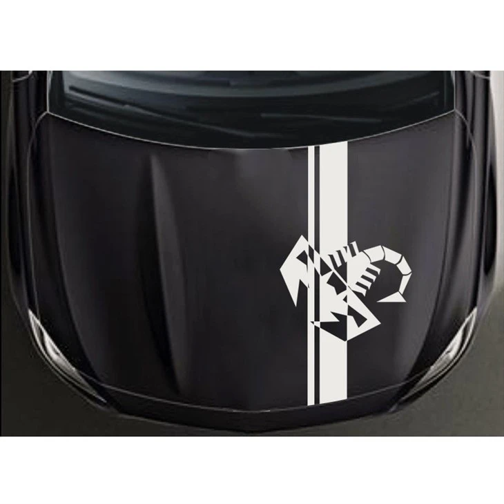 FIAT 500 Engine Hood Stickers Logo