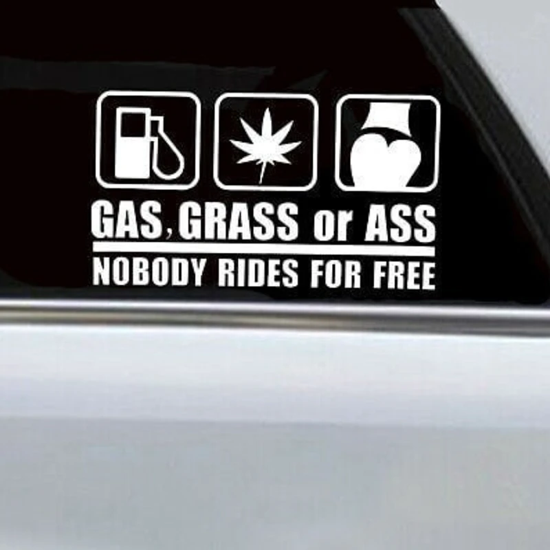 Gas Or Ass Antisocial Car Window Sticker