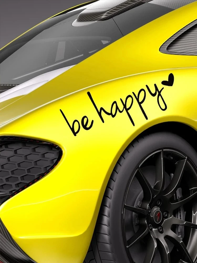 Be Happy Sticker Decal Notebook Car Laptop price