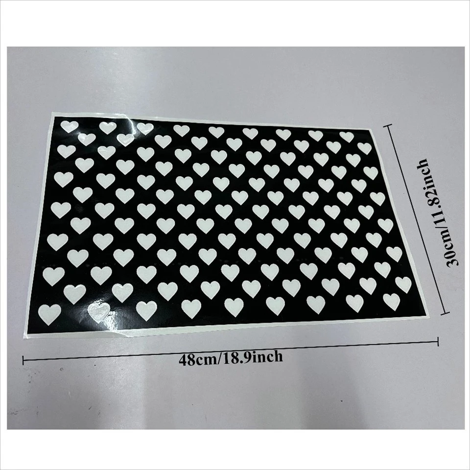 Black Heart-shaped Car Taillight Cover Sticker