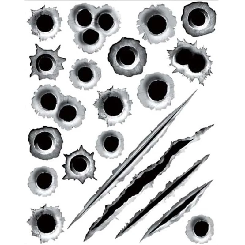Bullet Holes Stickers Automotive Tattoo