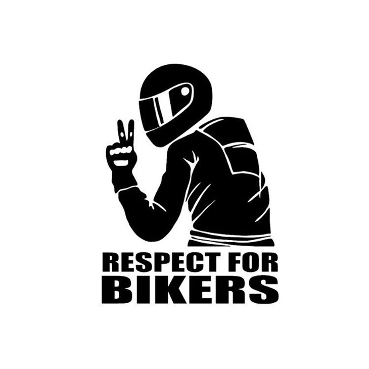 Vehicle Respect For Bikers Decal Sticker