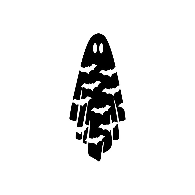 Car Inner Mirror Ghost Pattern Sticker