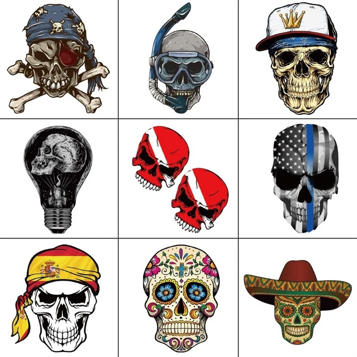 Car Bumper Body Badge Skull Sticker