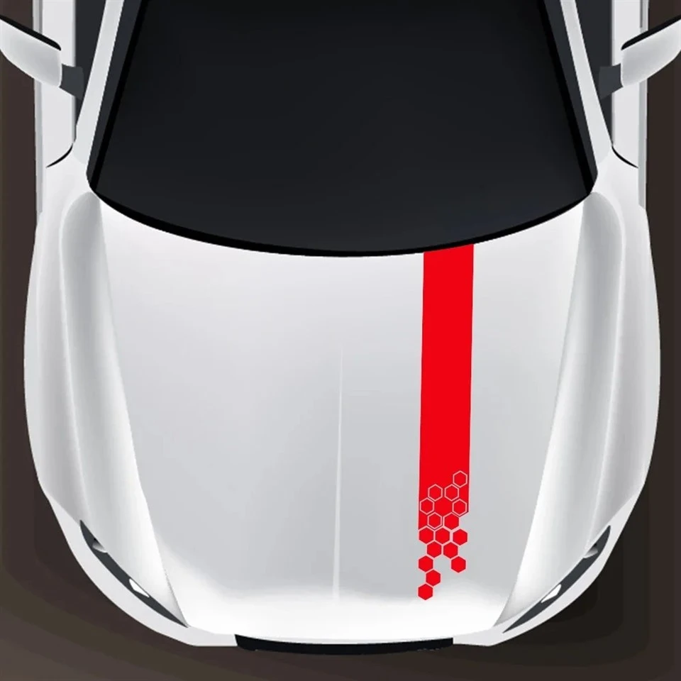 Car Hood Bonnet Sticker Racing Style Vinyl Decal