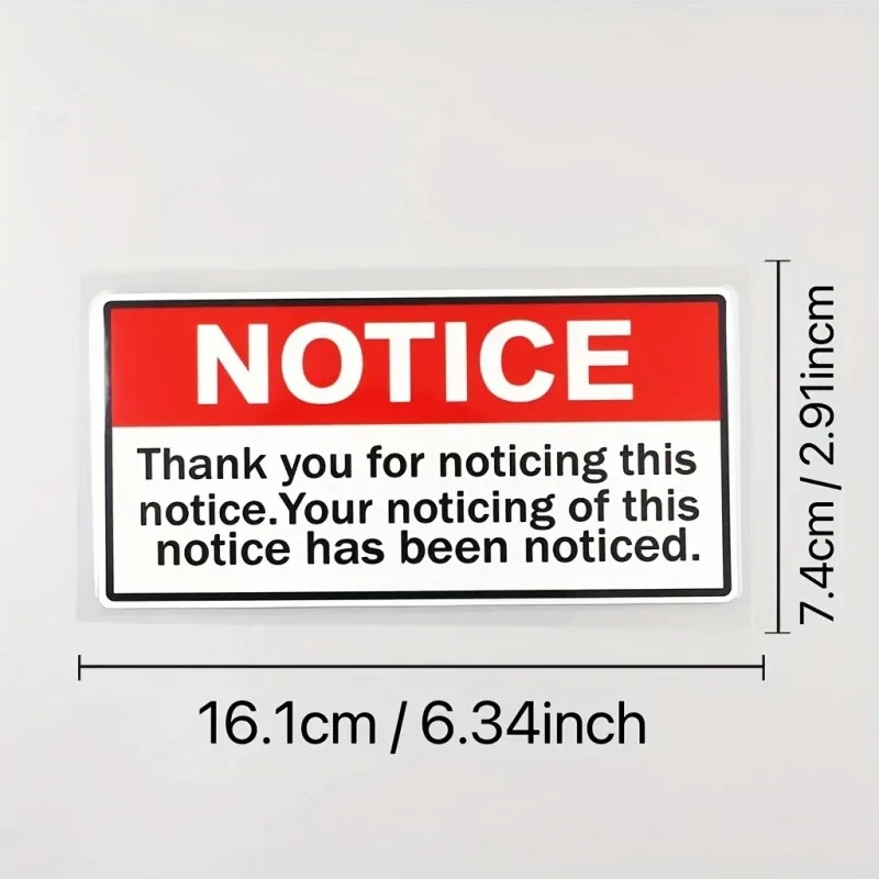 Scratch Sticker Funny Scar Warning Label