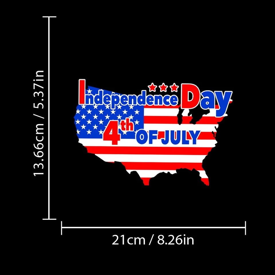 Car Window Sticker USA Flag Style